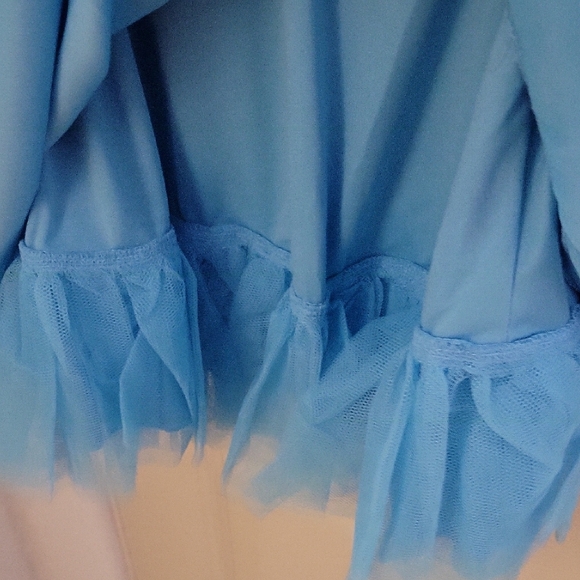 Elegant Blue and Gold Embellished Prom Dress - Picture 8 of 8